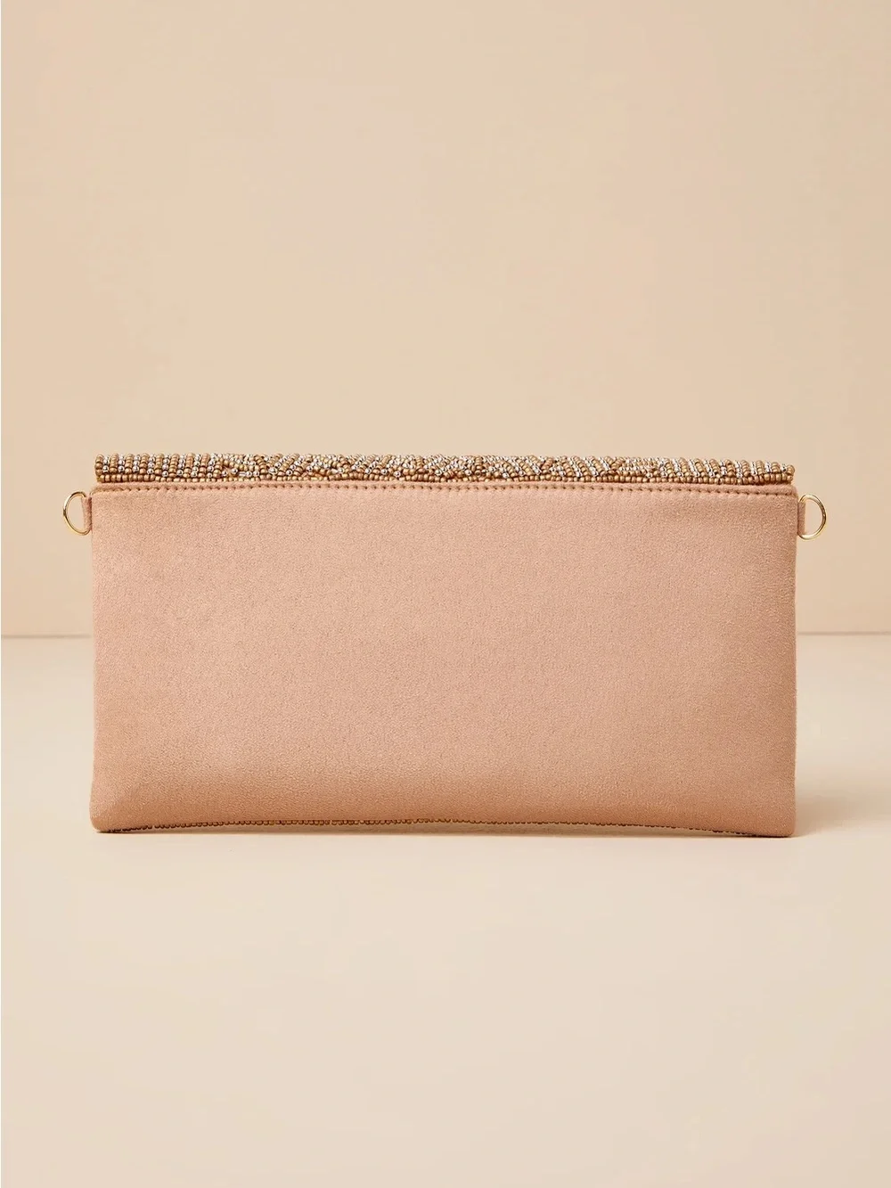 Beaded Scallop Clutch - Gold